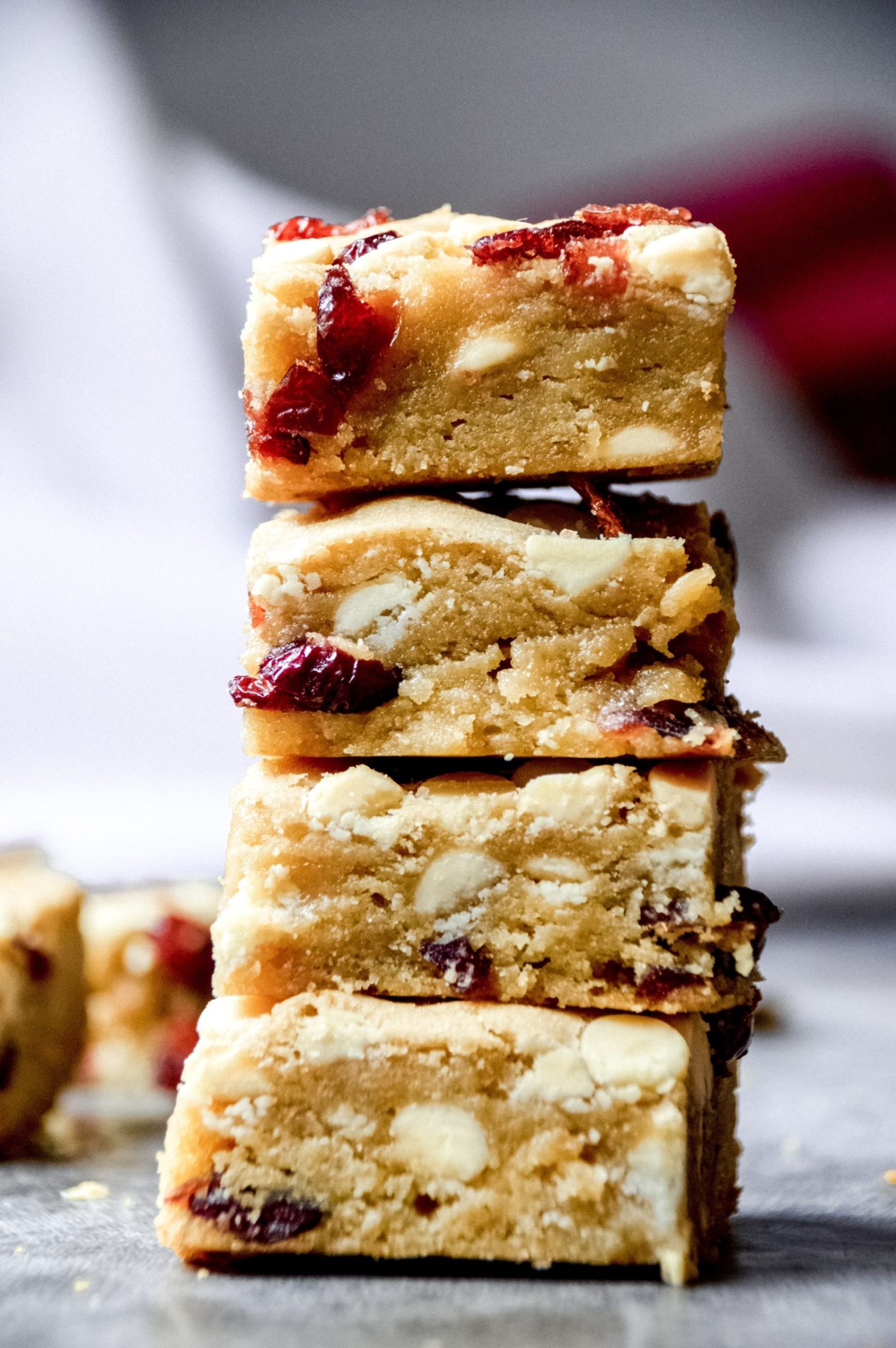 Cranberry White Chocolate Blondies » Kay's Clean Eats