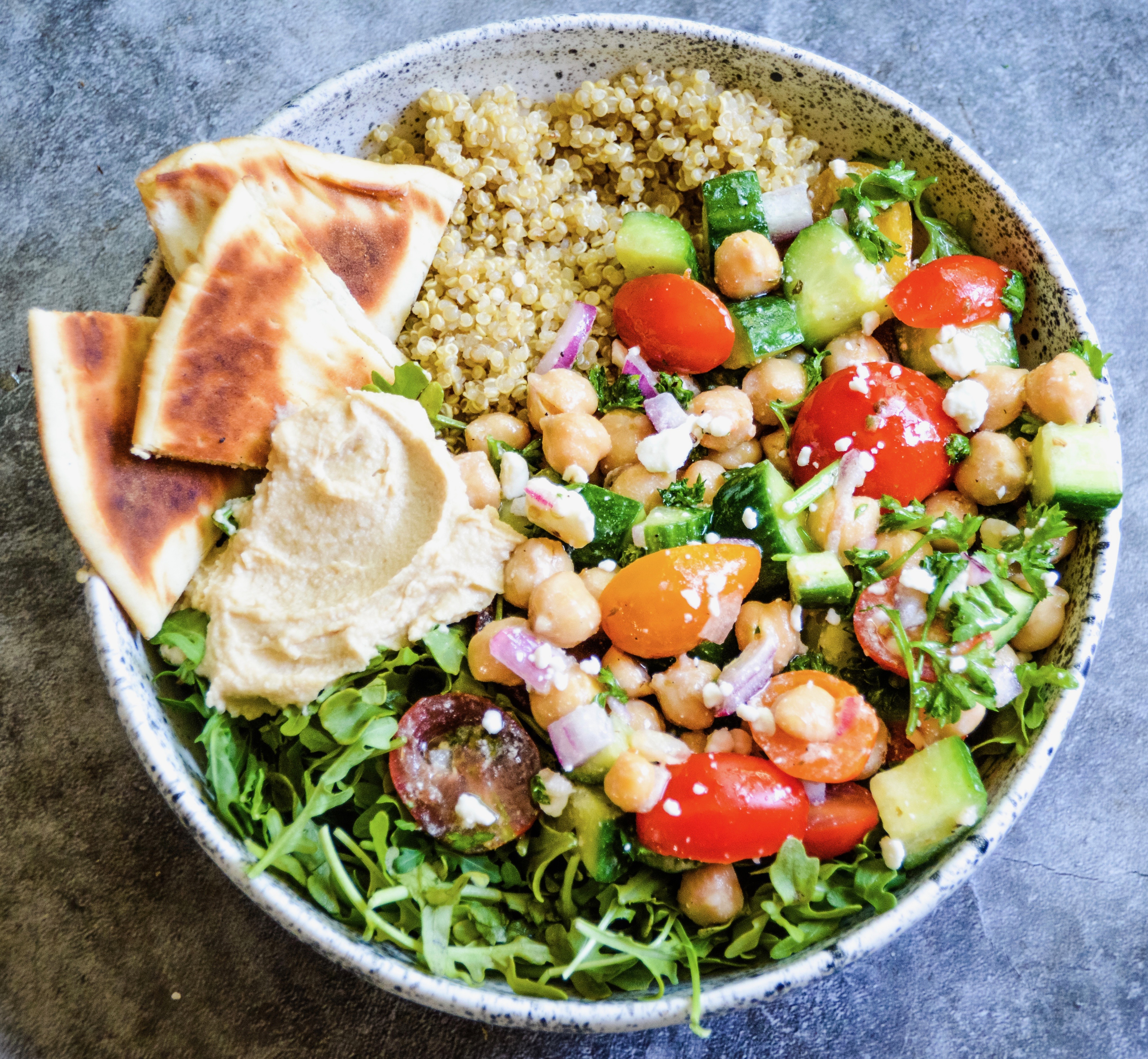 Mediterranean Chickpea Glow Bowls - It's A Flavorful Life