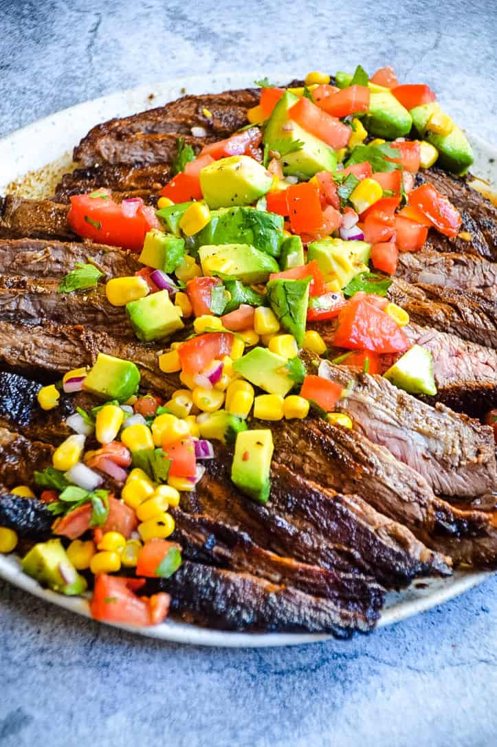  Flank Steak & Avocado Salsa 