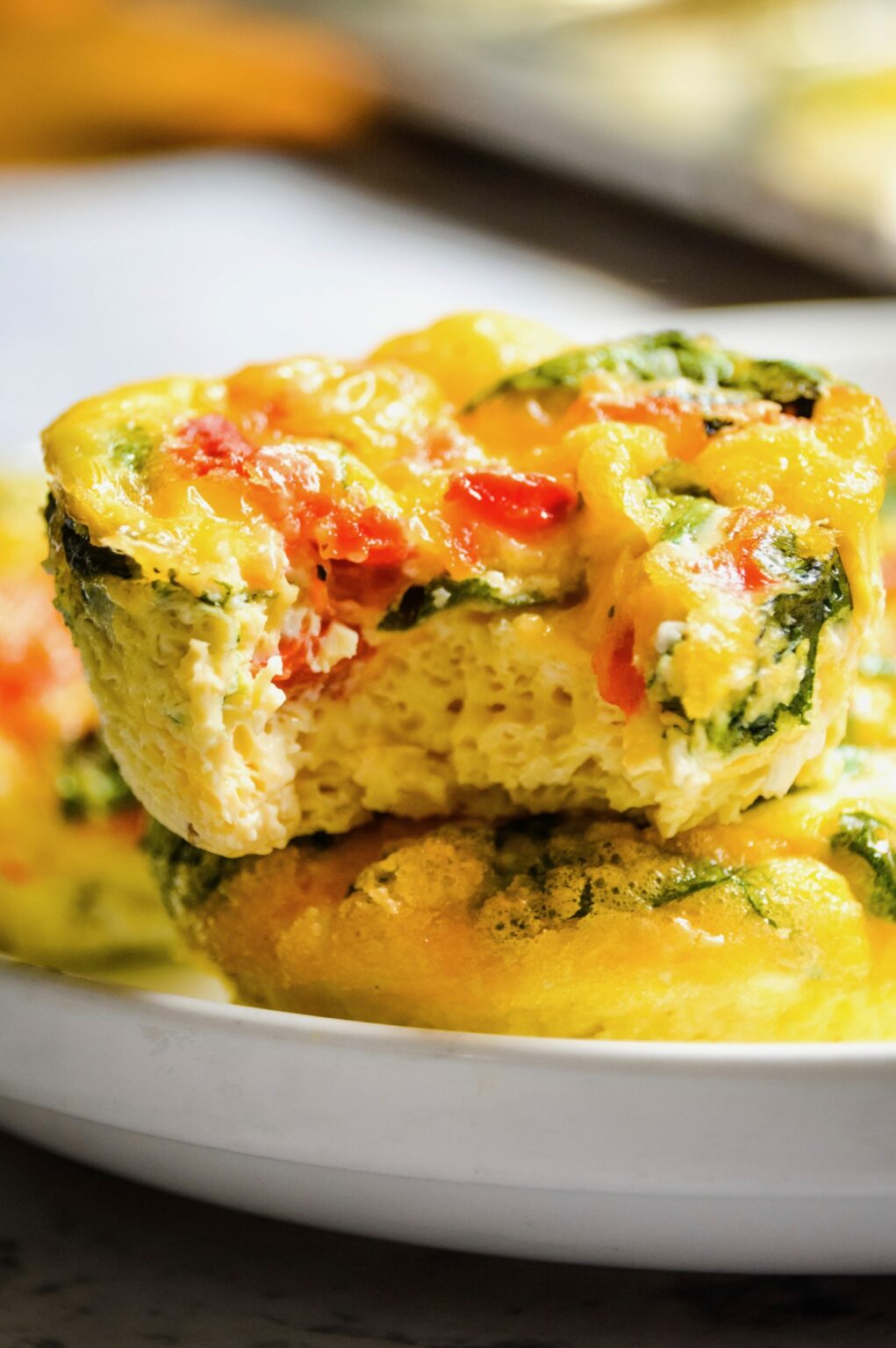 Roasted Red Pepper & Spinach Egg Cups » Kay's Clean Eats
