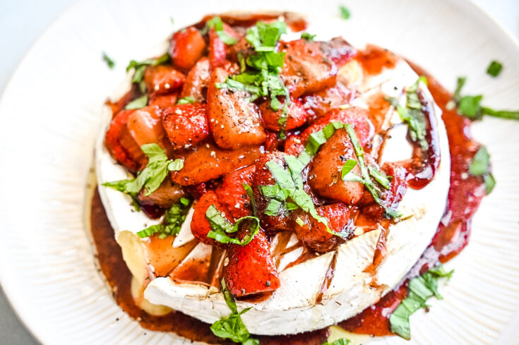 Strawberry Balsamic Baked Brie