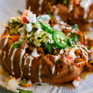 taco stuffed sweet potato