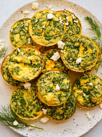 Spinach Feta Egg Bites (High Protein, Creamy, Easy Meal Prep)