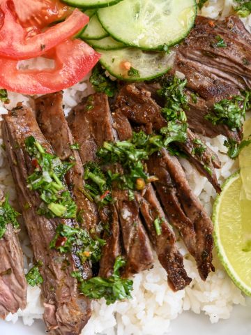 Skirt Steak Chimichurri Bowl (25 Minutes, High-Protein, Easy)