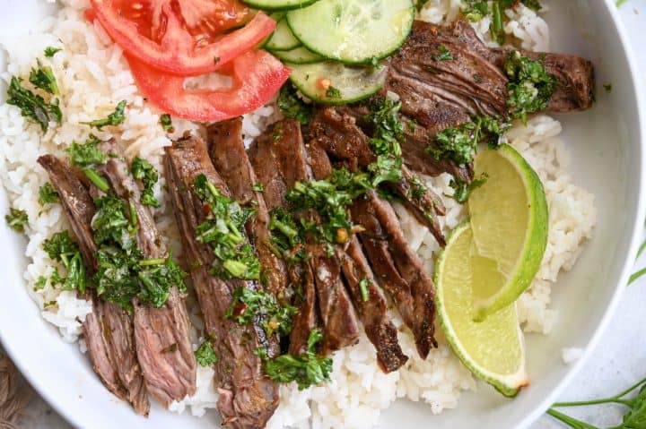 Skirt Steak Chimichurri Bowl (25 Minutes, High-Protein, Easy)