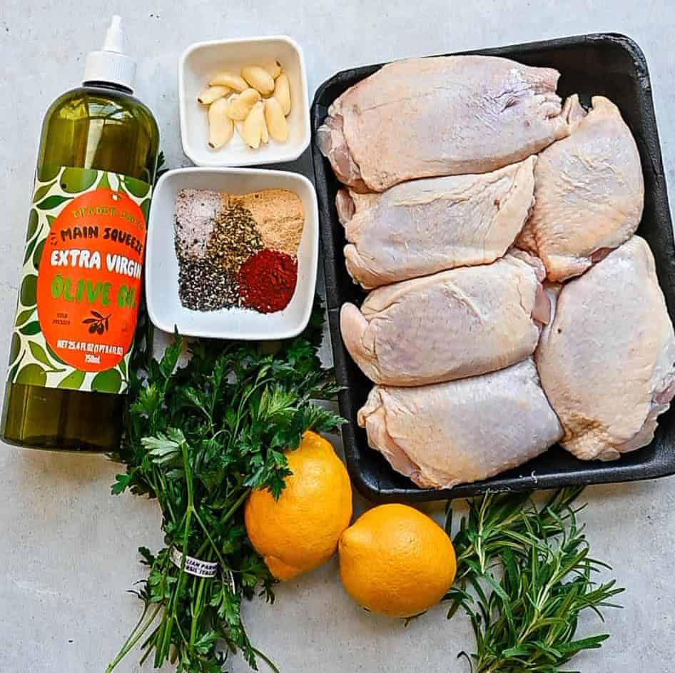 Lemon Herb Chicken Thighs ingredients