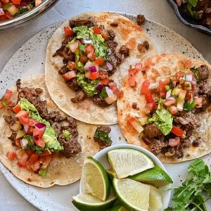 The Best Carne Asada Tacos with Fresh Pico and Guacamole