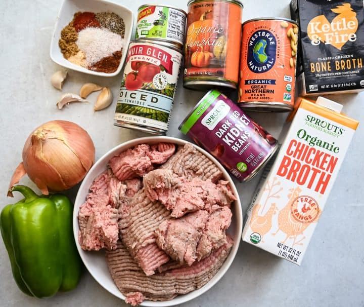 Pumpkin Turkey Chili ingredients